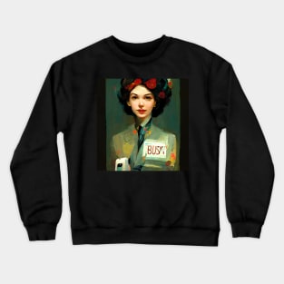 Busy Service Woman living her life while still staying stylish. Crewneck Sweatshirt